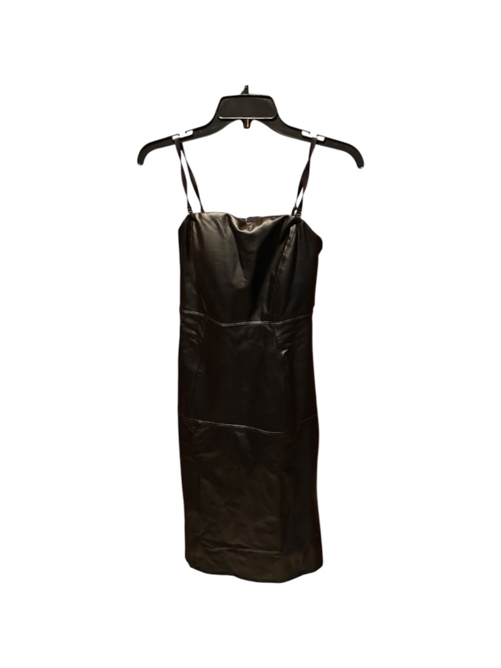 Popilush Sculpting Faux Leather Dress in Balck Small NWT